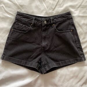 Pacsun High-Rise Black Denim Mom Shorts
